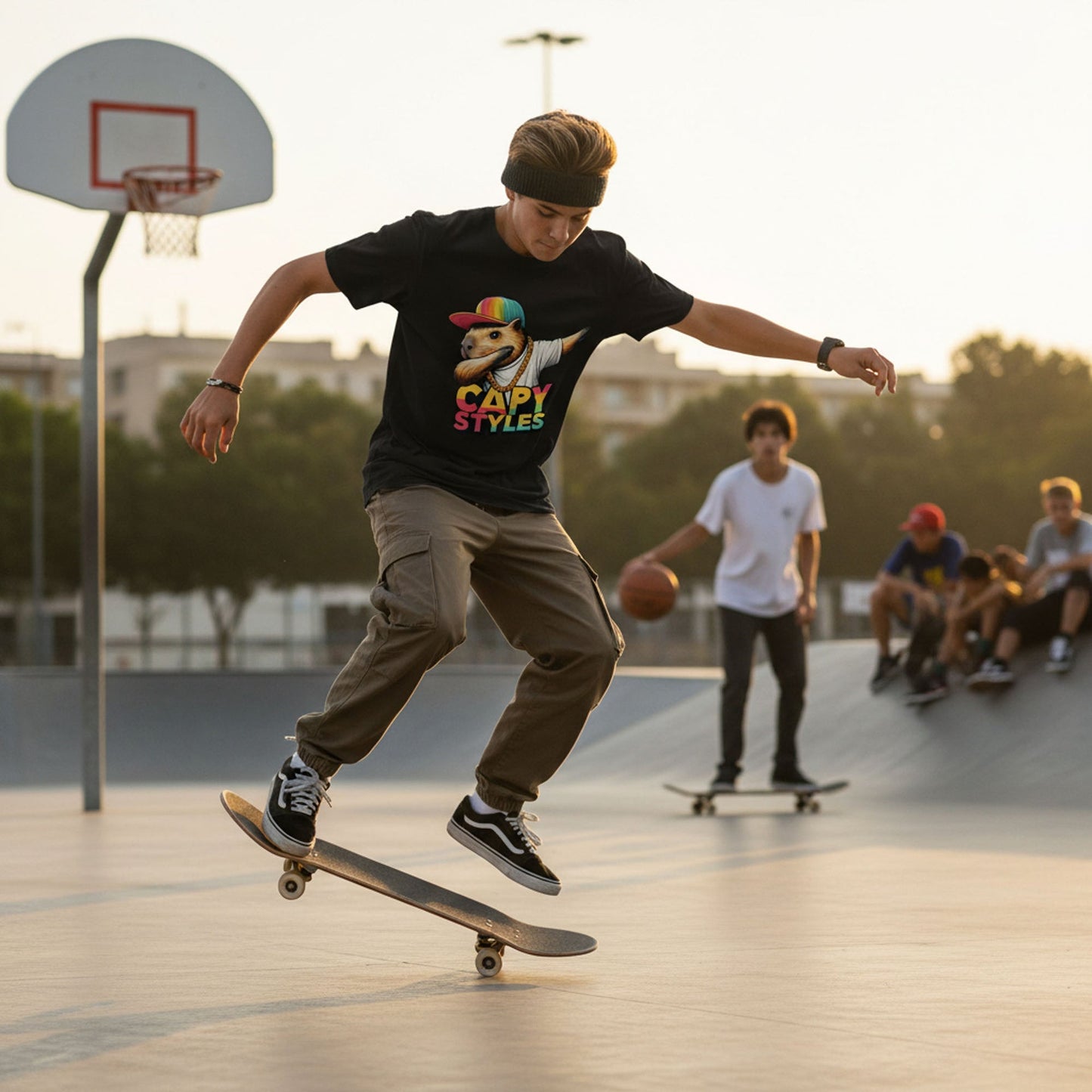 Capy Styles Graphic T-Shirt 100% Ring Spun Cotton Streetwear Tee