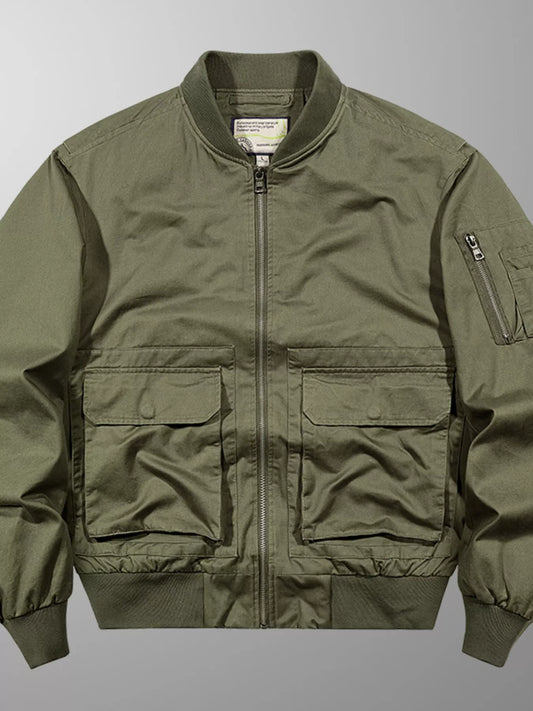 Men's Plus Size Zip Up Bomber Jacket