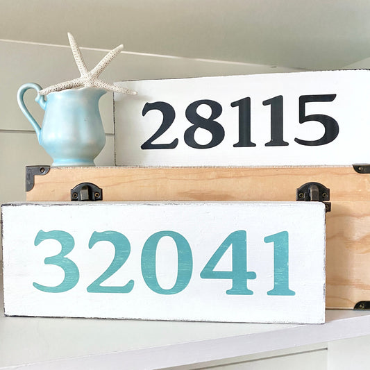 Custom Zip Code Sign Small