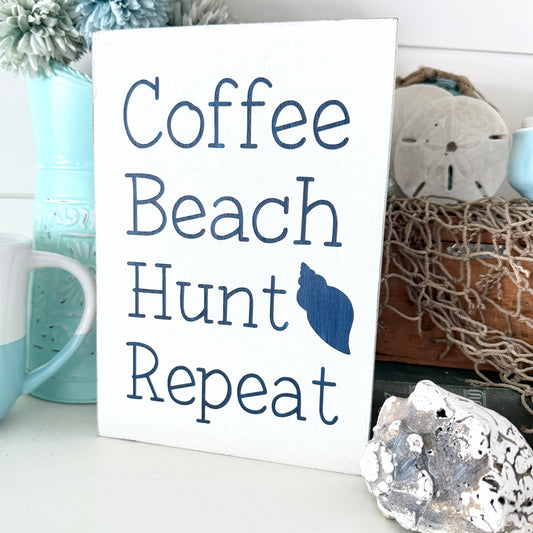 Coffee Beach Hunt Sea Shells Repeat