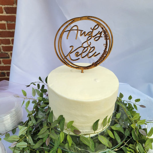 Couples Names Wedding Cake Topper