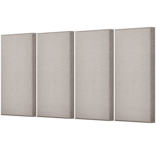 4 PCS Acoustic Wall Panels 2 in Thick 23.6 x 11.8 in Self-adhesive Camel