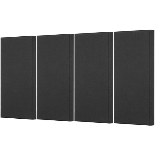4 PCS Acoustic Wall Panels 2 in Thick 23.6 x 11.8 in Self-adhesive Black