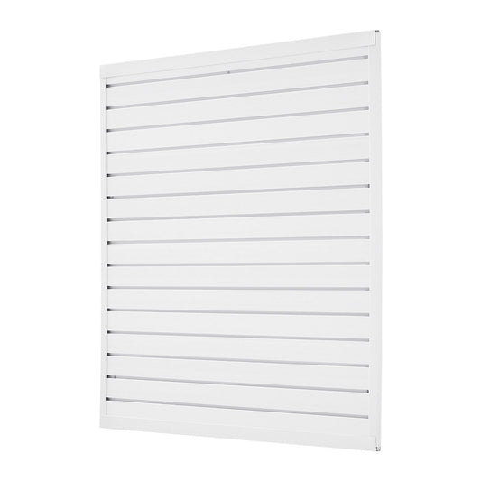 4 x 4 ft Slat Wall Paneling PVC White Garage Slatwall with Modular Design