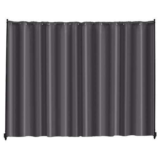 Room Divider, Portable Panel Room Divider with Wheels Curtain Divider Stand, Freestanding Room Divider Privacy Screen for Office, Bedroom, Dining Room, Study