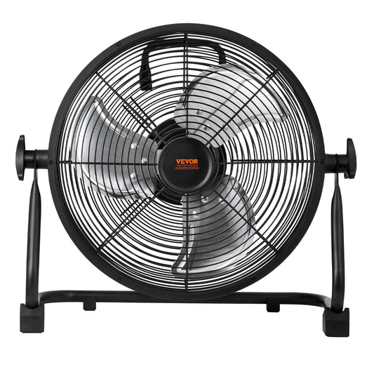 Cordless Fan 12 in, Portable Quiet Personal Fan for Home or Office, 360 Degree Manual Pivoting Head, Stepless Speed Regulation High Velocity Cordless Fan, Heavy Duty Metal Industrial Floor Fans