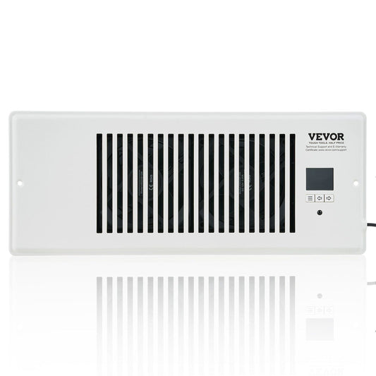 Register Booster Fan, Quiet Vent Booster Fan Fits 4' x 12' Register Holes, with Remote Control and Thermostat Control, Adjustable Speed for Heating Cooling Smart Vent, White