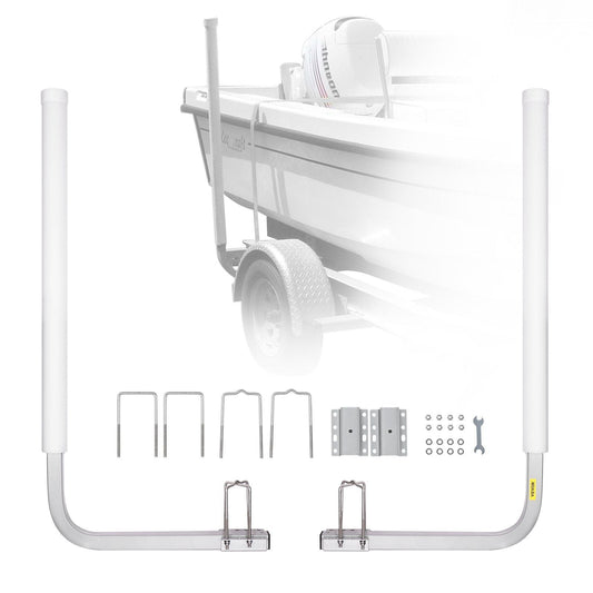 Boat Trailer Guide, 43' Adjustable Design Trailer Guide Poles, 2PCS Rustproof Galvanized Steel Trailer Guide, Trailer Guides with PVC Pipes, for Ski Boat, Fishing Boat or Sailboat Trailer 2024