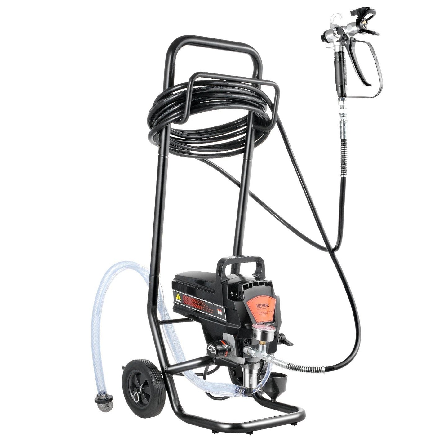 Stand Airless Paint Sprayer, 950W 3000PSI High Efficiency Electric Airless Sprayer With Cart, Paint Sprayers for Home Interior and Exterior Furniture and Fences, Fine And Even Painting Effect