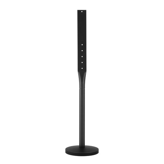 Cast Iron Sign Post, 4 ft Portable Heavy Duty Steel Post Sign Holder with Hard Plastic Base & Wheels, U-Channel Sign Stand for Garden, Courtyard, Farm or Traffic Intersection, Black