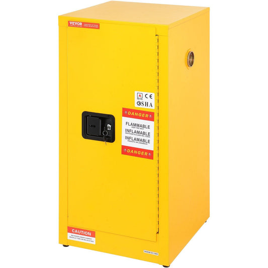 Flammable Cabinet 18.1" x 18.1" x 35.4", Galvanized Steel Safety Cabinet, Adjustable Shelf Flammable Storage Cabinet, for Commercial Industrial and Home Use