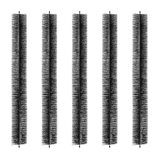 Gutter Brush, 15 Feet Total Length 4.33 inch Diameter Gutter Cleaning Tools, Ground-Level Gutter Brush Leaf Guard for 5 Inch Gutters, Easily Clear roof Leaves and Debris, 5 Pack