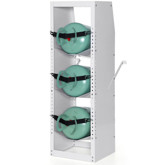Refrigerant Tank Rack, with 3 x 30-50lb Bottle Tanks, Cylinder Tank Rack 14.56x12.99x1.96 in, Refrigerant Cylinder Rack Gas Cylinder Racks and Holders for Freon, Gases, Oxygen, Nitrogen