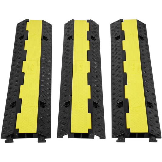 3 PCs Cable Protector Ramp 2 Channel 12000 lbs Load Wire Cable Cover Ramp