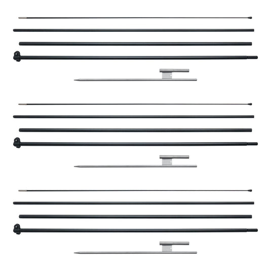 Feather Flag Pole Kit 3 Packs Swooper Flag Pole 16.3 ft with Ground Stakes