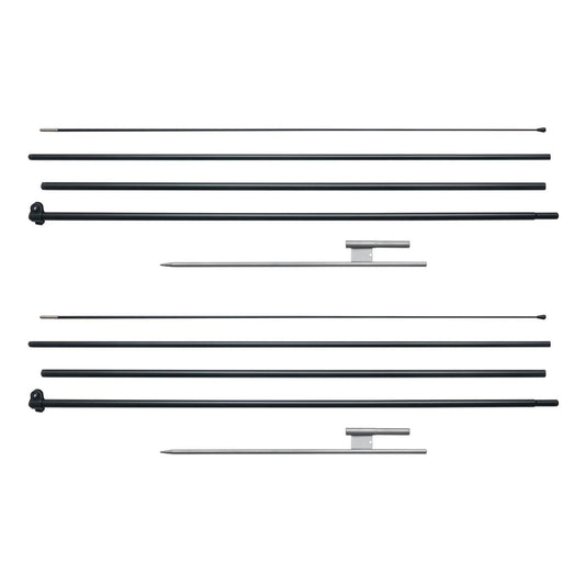 Feather Flag Pole Kit 2 Packs Swooper Flag Pole 16.3 ft with Ground Stakes