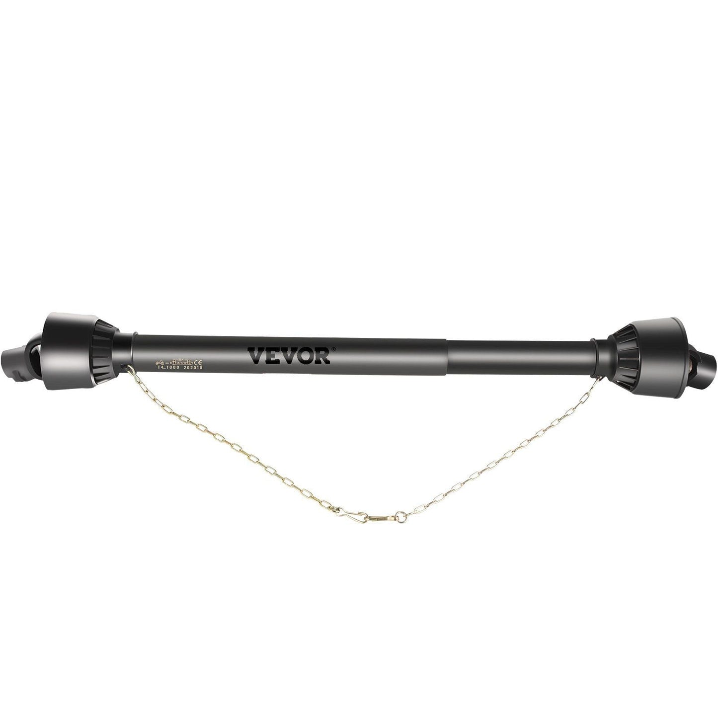 PTO Shaft, 1-3/8" PTO Drive Shaft, 6 Spline Tractor, Round Implement Ends PTO Driveline Shaft, Series 4 Tractor PTO Shaft, 43"-61" Brush Hog PTO Shaft Black, for Finish Mower, Rotary Cutter