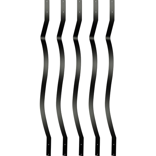 Deck Balusters, 61 Pack Metal Deck Spindles, 29.5"x1" Staircase Baluster with Screws, Aluminum Alloy Deck Railing for Wood and Composite Deck, Stylish Baluster for Outdoor Stair Deck Porch