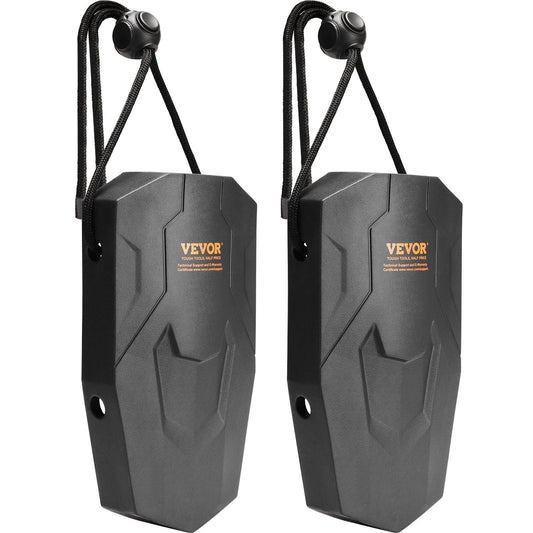 Boat Fenders, 8.6" x 16" Boat Bumpers for Docking, Marine EVA Boat Dock Fender Bumper with Ropes, Cord Locks and Storage Bag, No Inflation Required, for Class A/Class 1/Part Class 2, Black