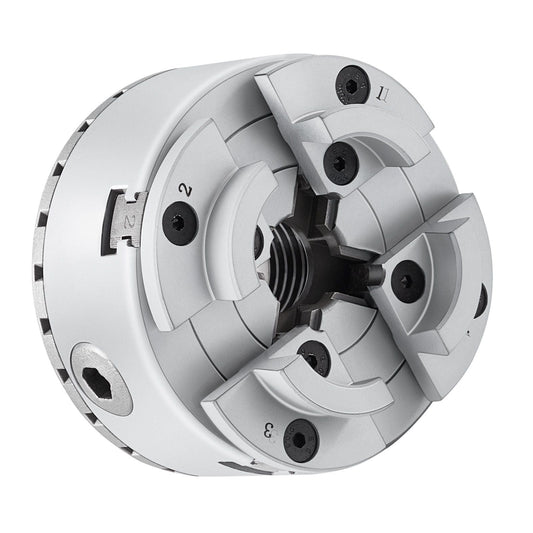 KP96 Lathe Chuck, 4-Jaw 3.75" Diameter, Metal Lathe Chuck Turning Machine Accessories, Self-centering Tool, for Lathe, Precision Machining, Grinding Machines, Milling Machines