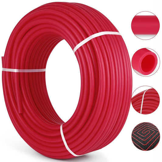 3/4" X 500Ft PEX Tubing Oxygen Barrier O2 EVOH Pex-B Red Hydronic Radiant Floor Heat Heating System Pex Pipe Pex Tube (3/4" O2-Barrier, 500Ft/Red)