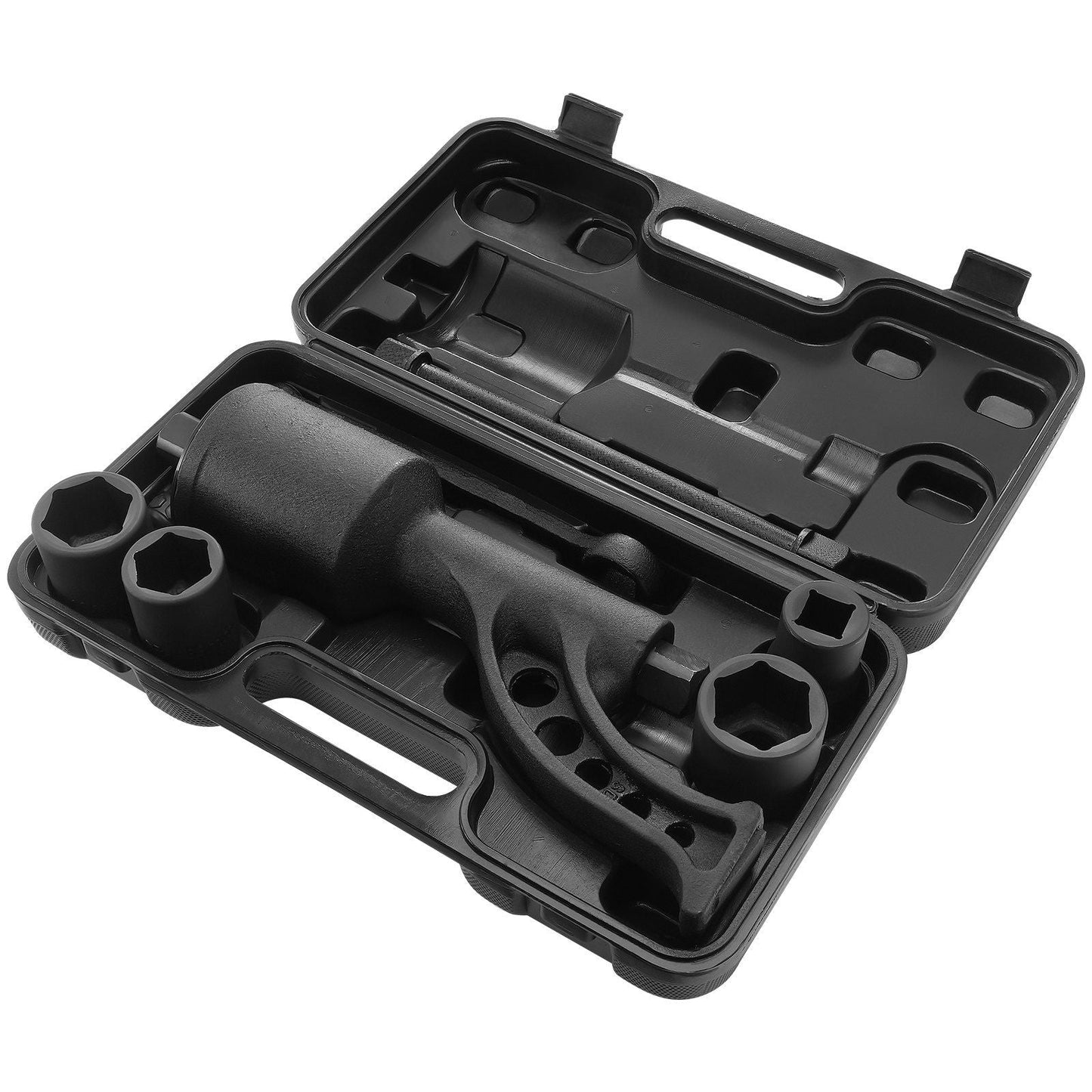 Torque Multiplier, 1 Inch Drive Lug Nut Wrench/Multiplier Heavy Duty Torque Multiplier Wrench Set, 1:64 6,800N.m Lug Nut Remover, Includes 4 Sockets (21-41mm) and Storage Case
