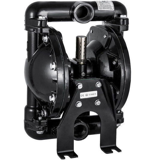 Air-Operated Double Diaphragm Pump 1 inch Inlet Outlet Aluminum 35 GPM Max 120PSI for Industrial Use, QBY4-25LF46-1inch-35