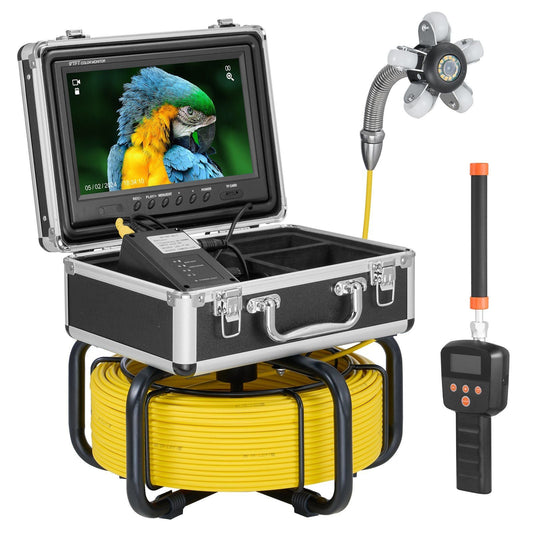 Sewer Camera 98 ft/30 m Self-Leveling Drain Duct Camera with 512Hz Locator
