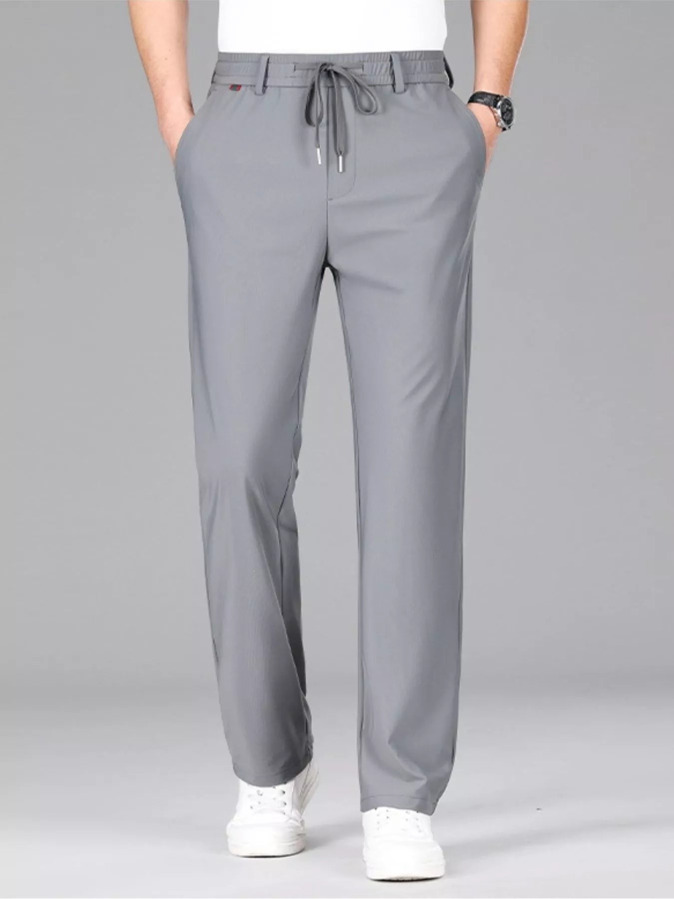 Men's Plus Size Lightweight Drawstring Casual Pants