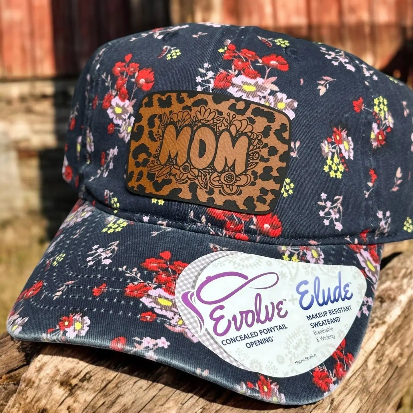 Ponytail Leather Patch Hat