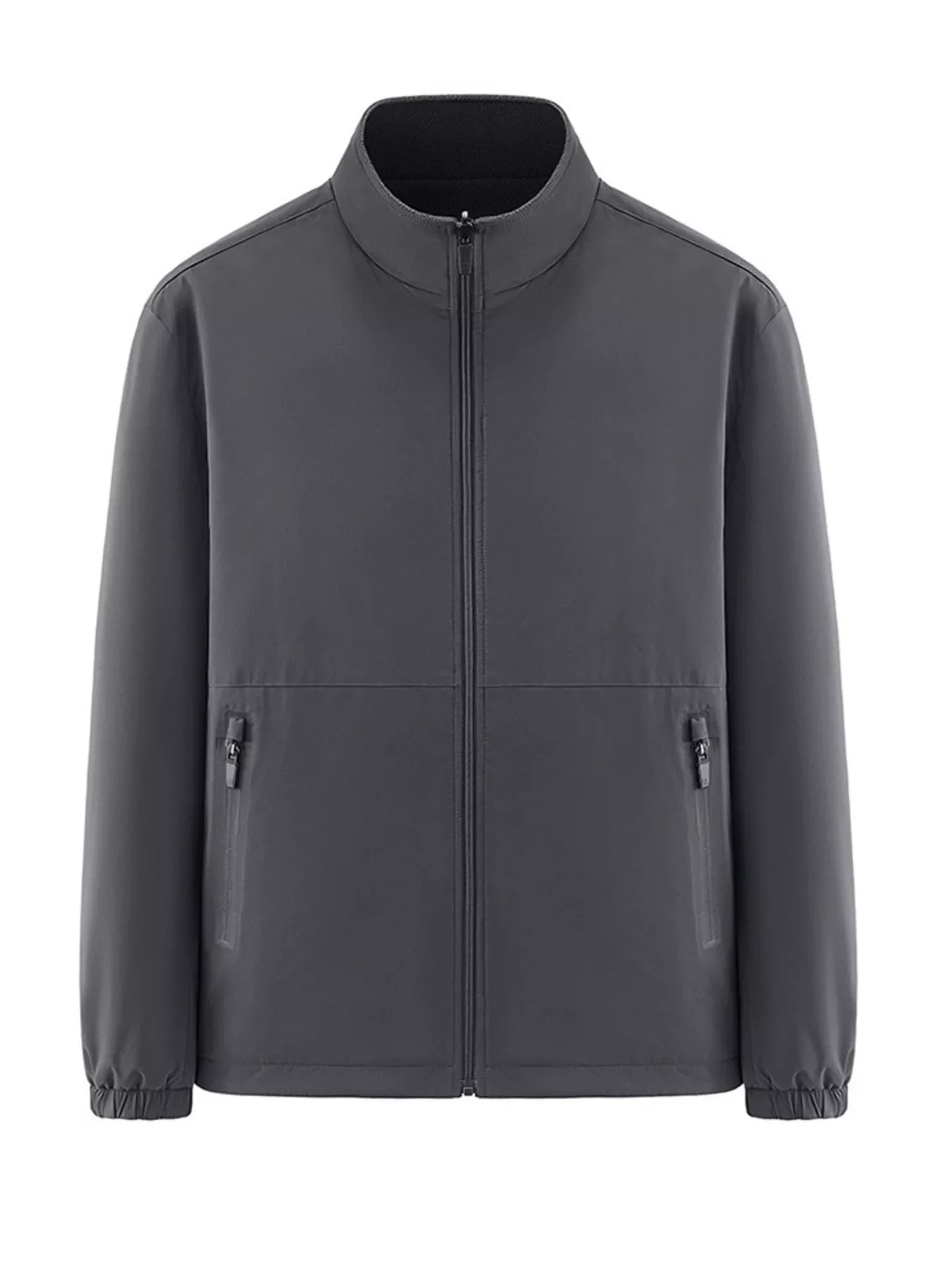 Men's Plus Size Casual Stand Collar Zip-Up Lightweight Jacket