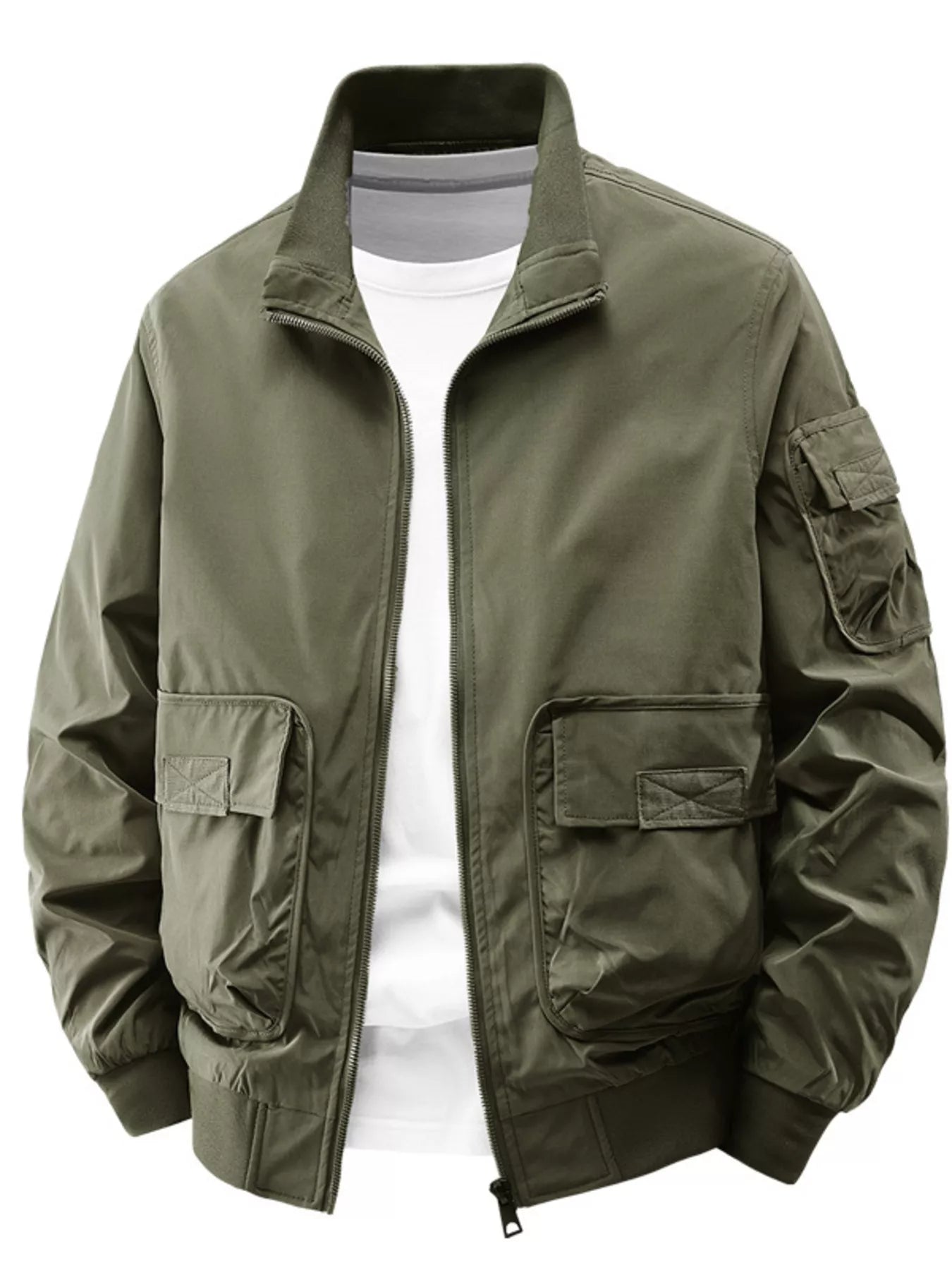 Men's Plus Size Casual Lightweight Bomber Jacket