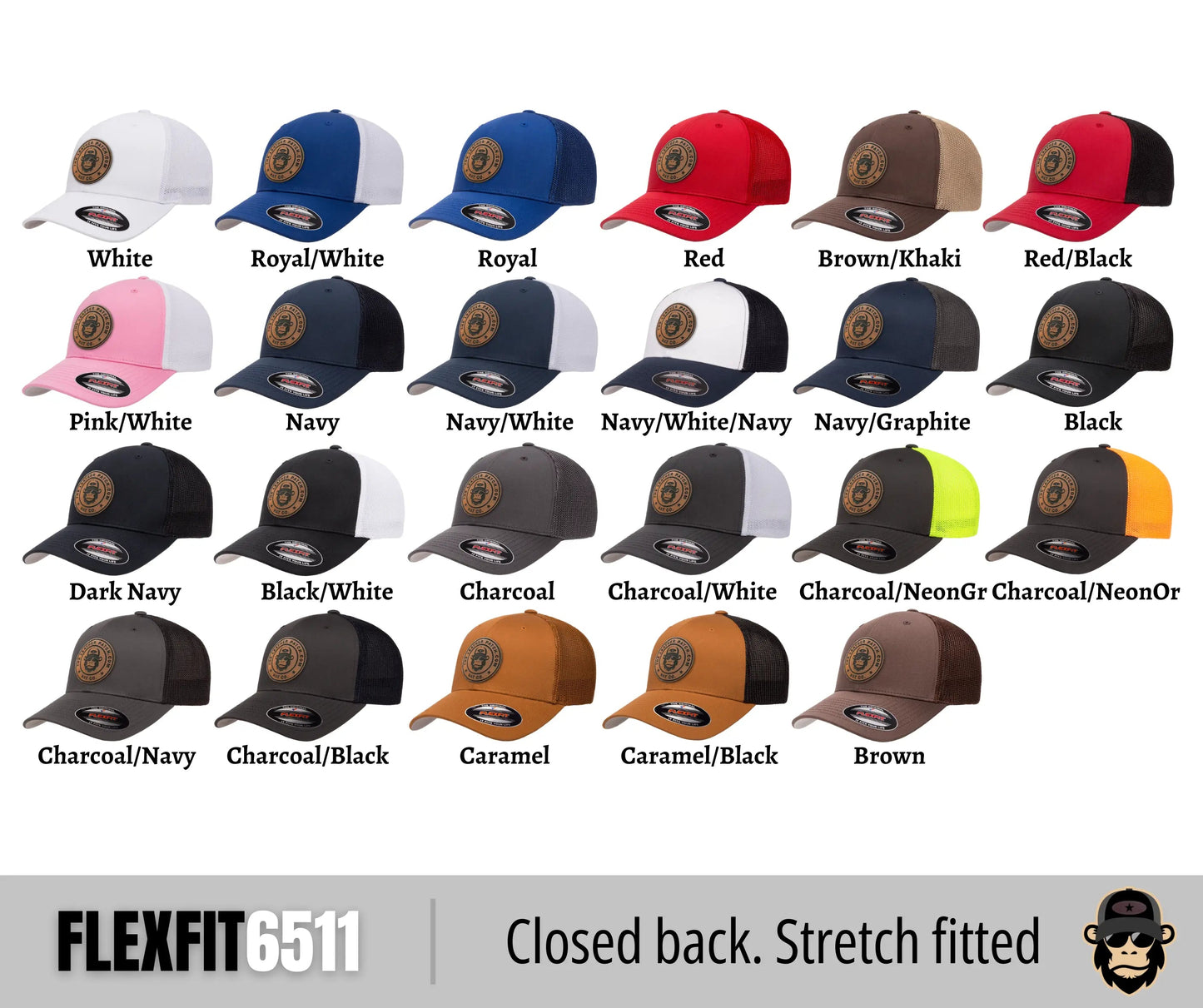The Flexfit® 6511 Trucker Cap + Custom Patch