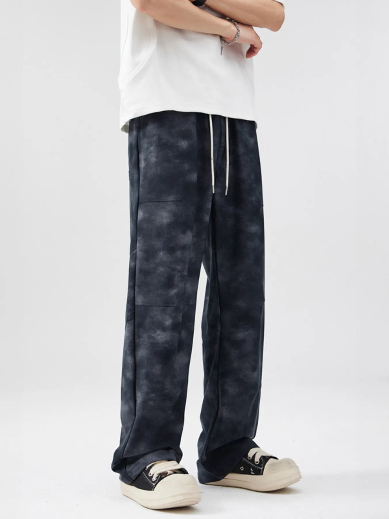 Men's Full Size Vintage Wash Wide Leg Pants Plus Size