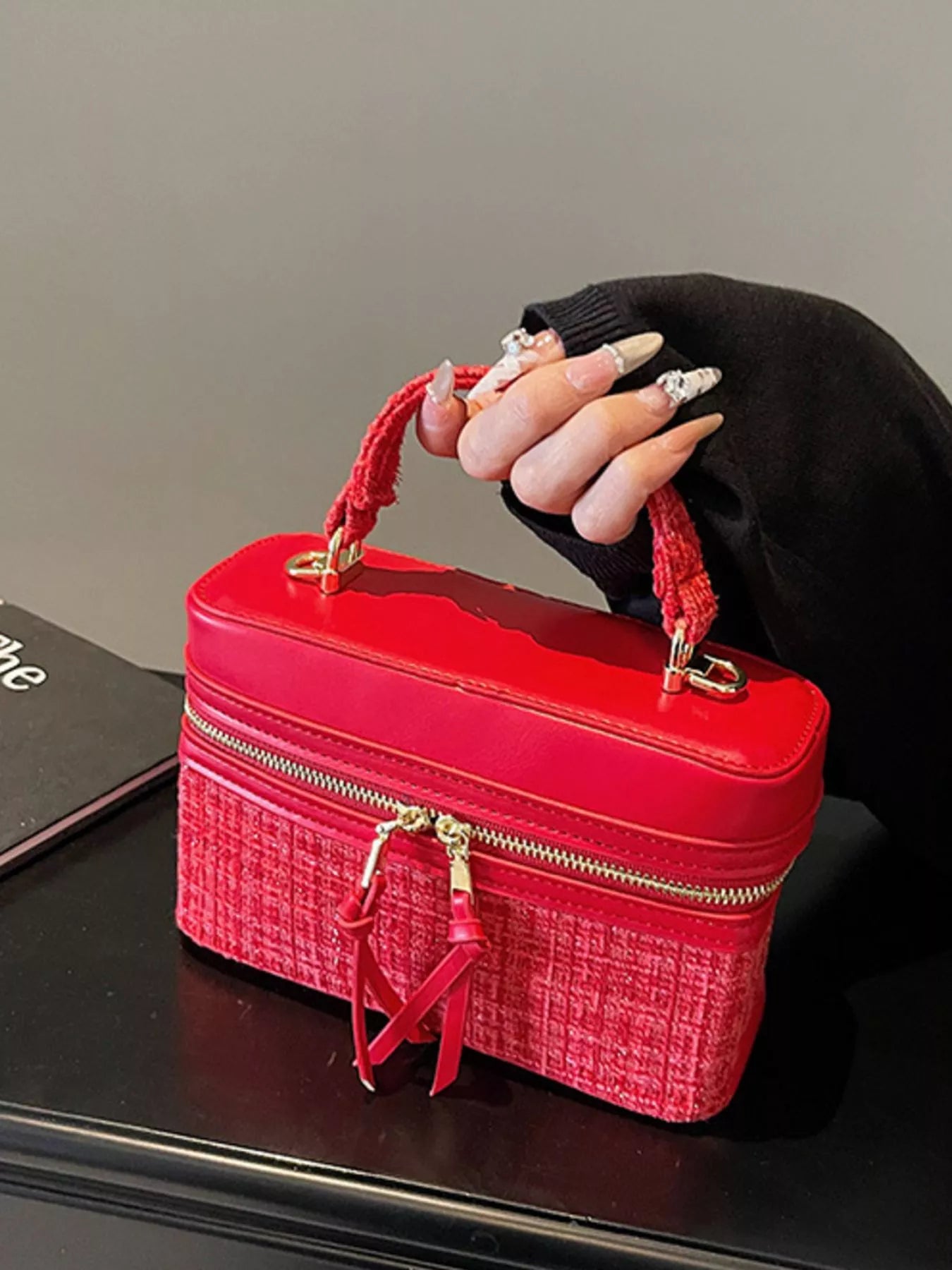 Boxy Top Handle Crossbody Bag