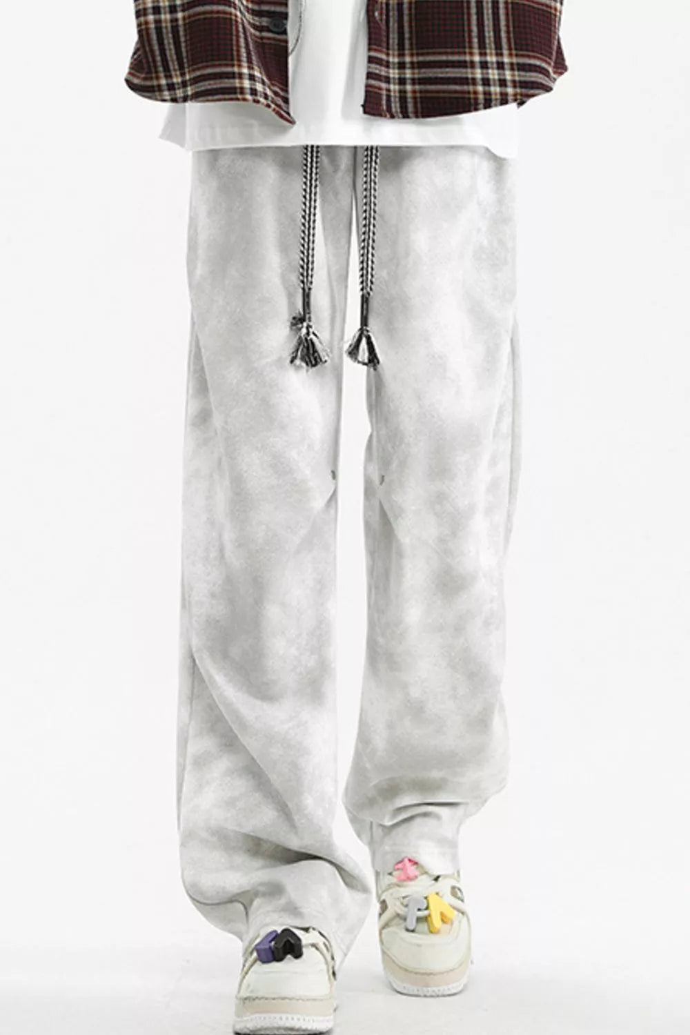 Men's Plus Size Tie-Dye Wide Leg Casual Pants