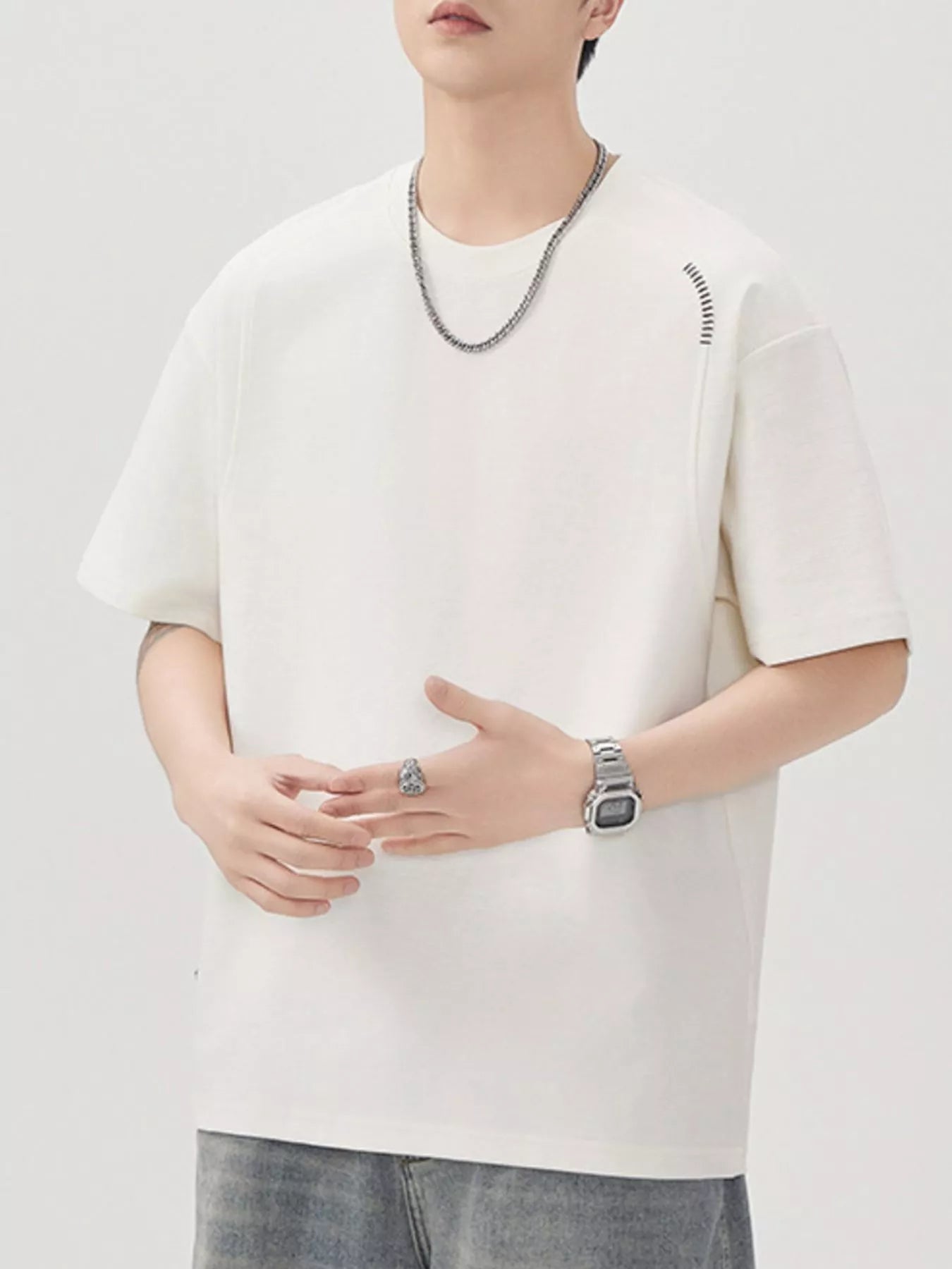 Men's Plus Size Casual Crew Neck Short Sleeve T-Shirt
