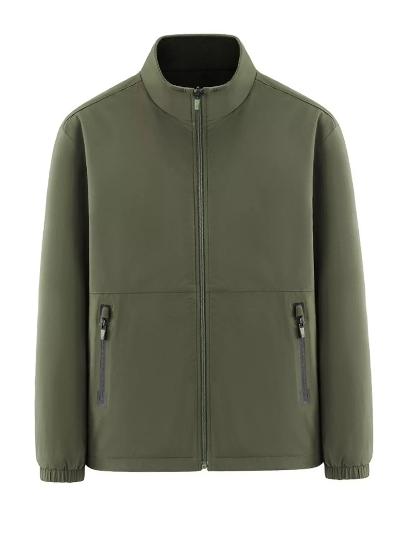 Men's Plus Size Casual Stand Collar Zip-Up Lightweight Jacket