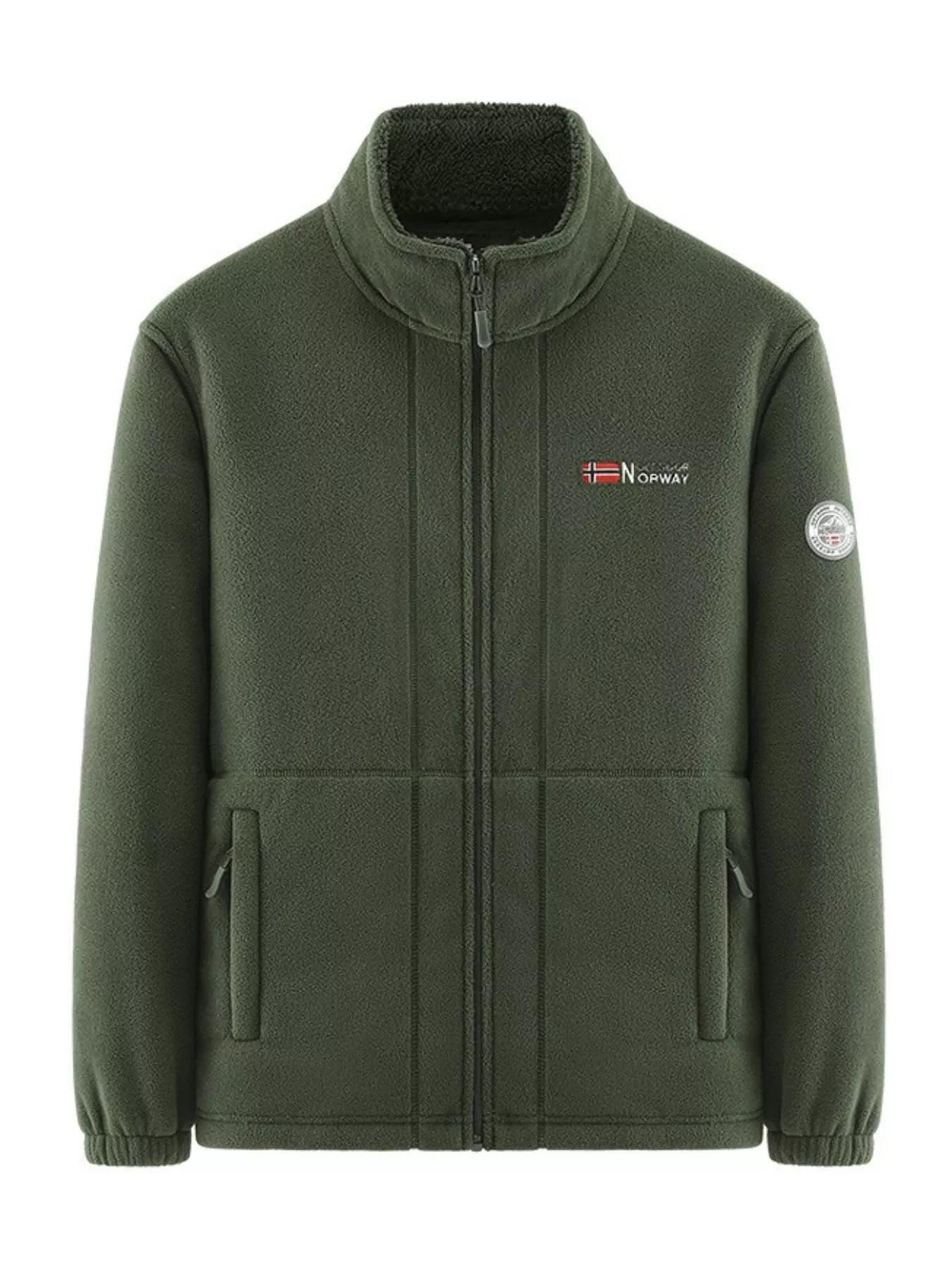 Men's Plus Size Zip Up Long Sleeve Jacket