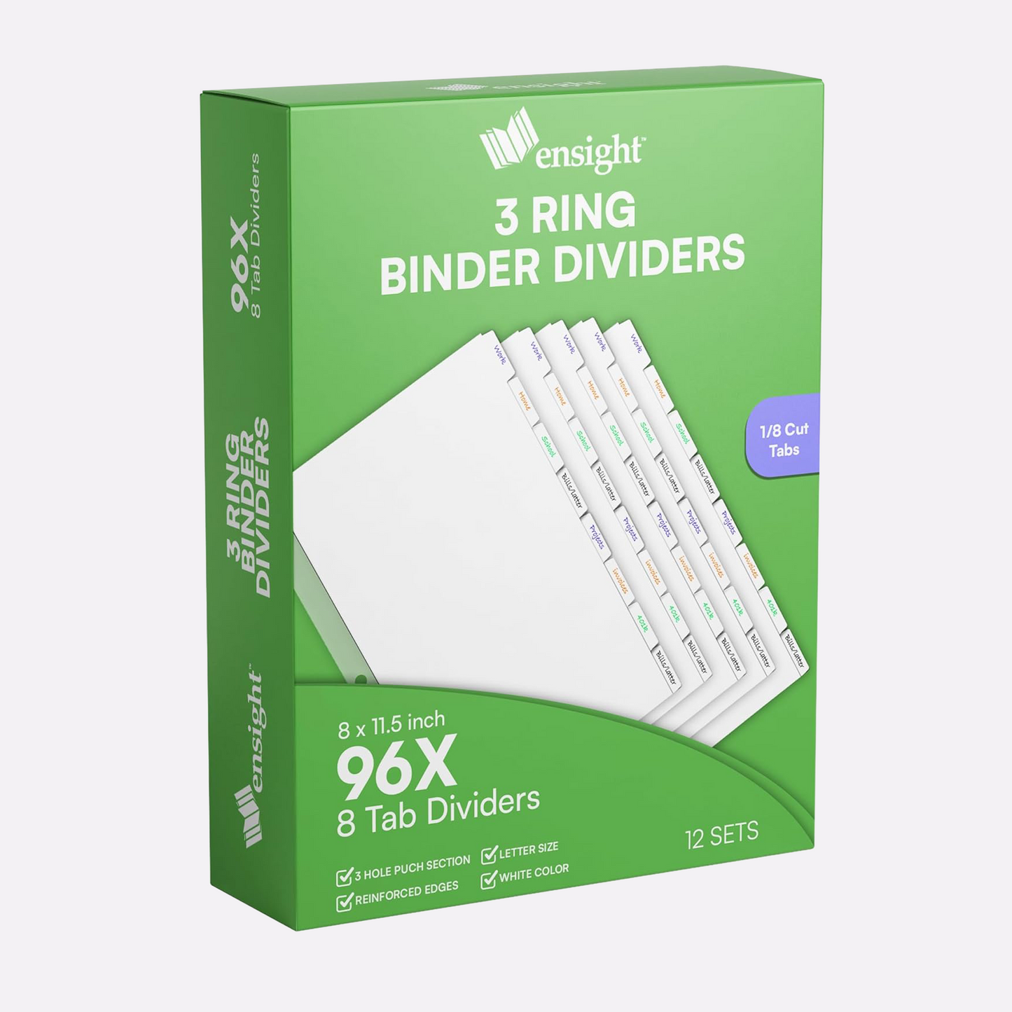 Ensight 3 Ring Page Dividers, binder dividers