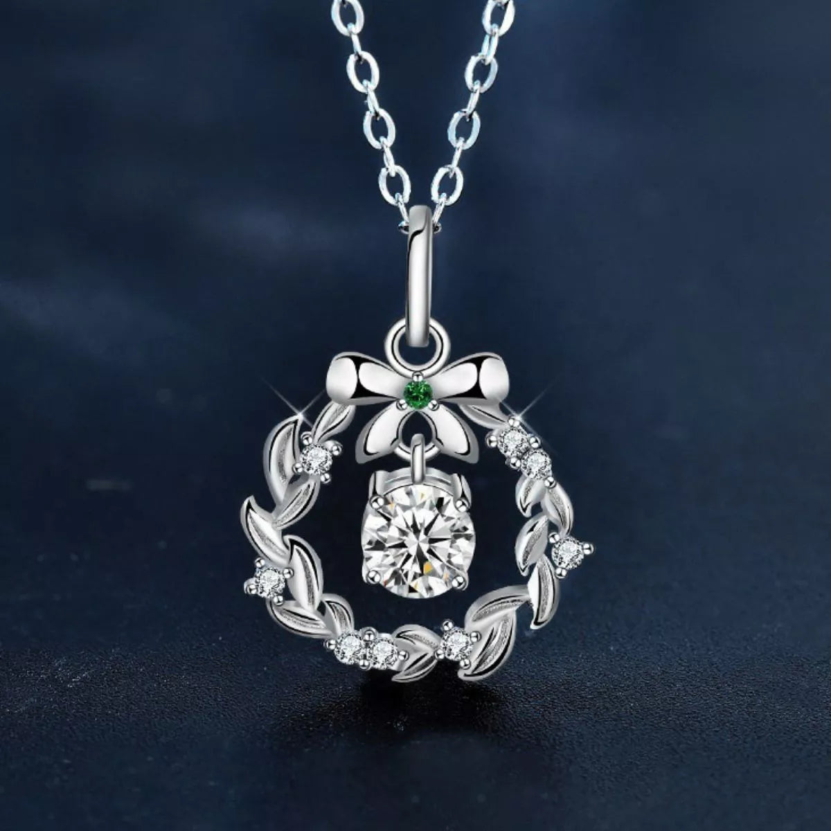 925 Sterling Silver Moissanite Pendant Necklace