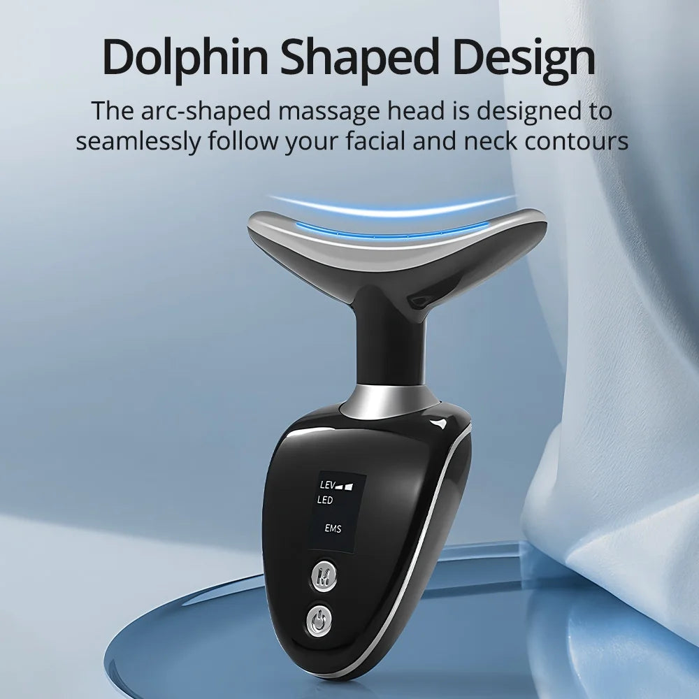 7 Color LED Neck Tightening Facial Device,Red Light Therapy for Face