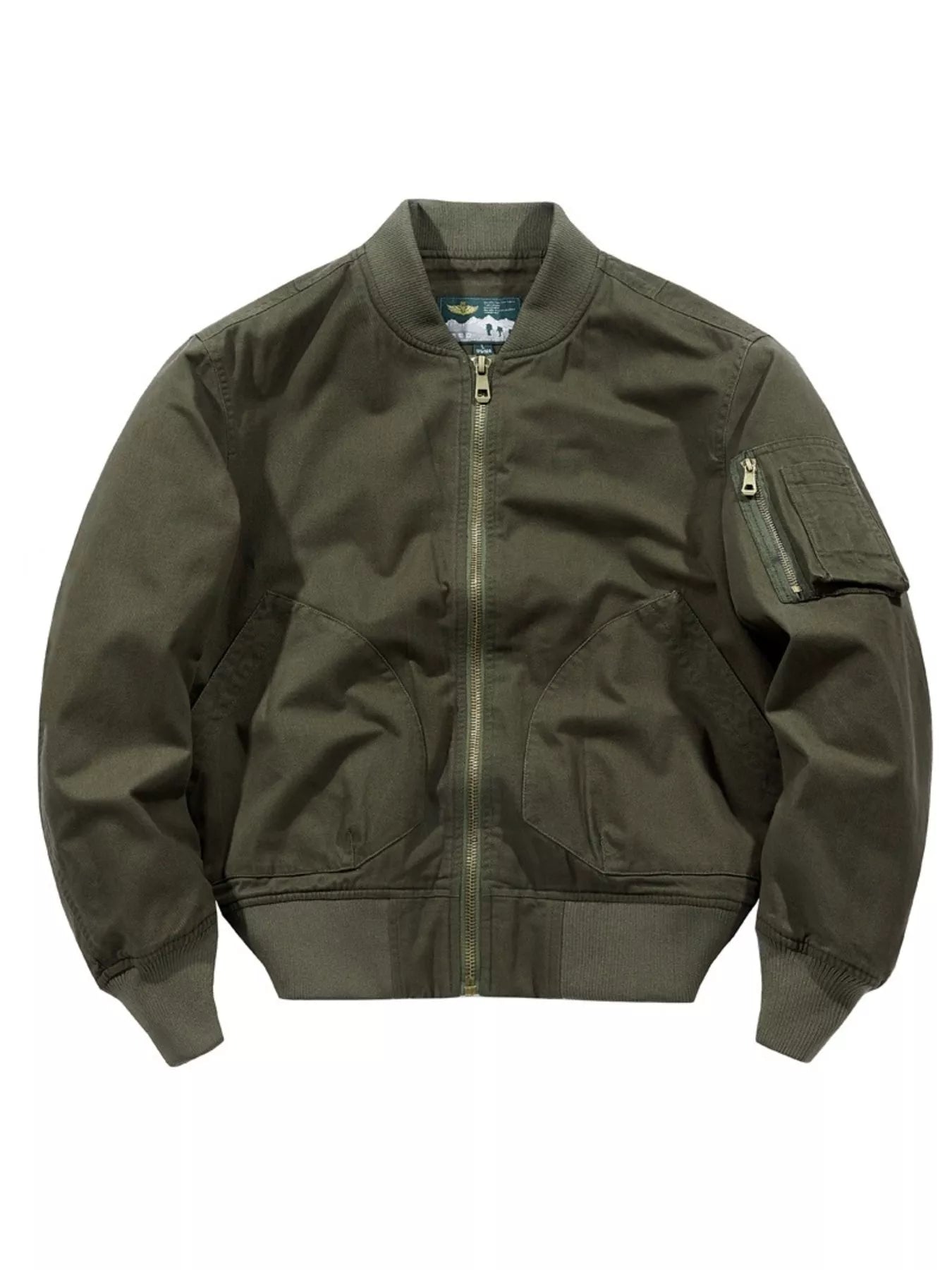 Men's Plus Size Zip Up Classic Bomber Jacket