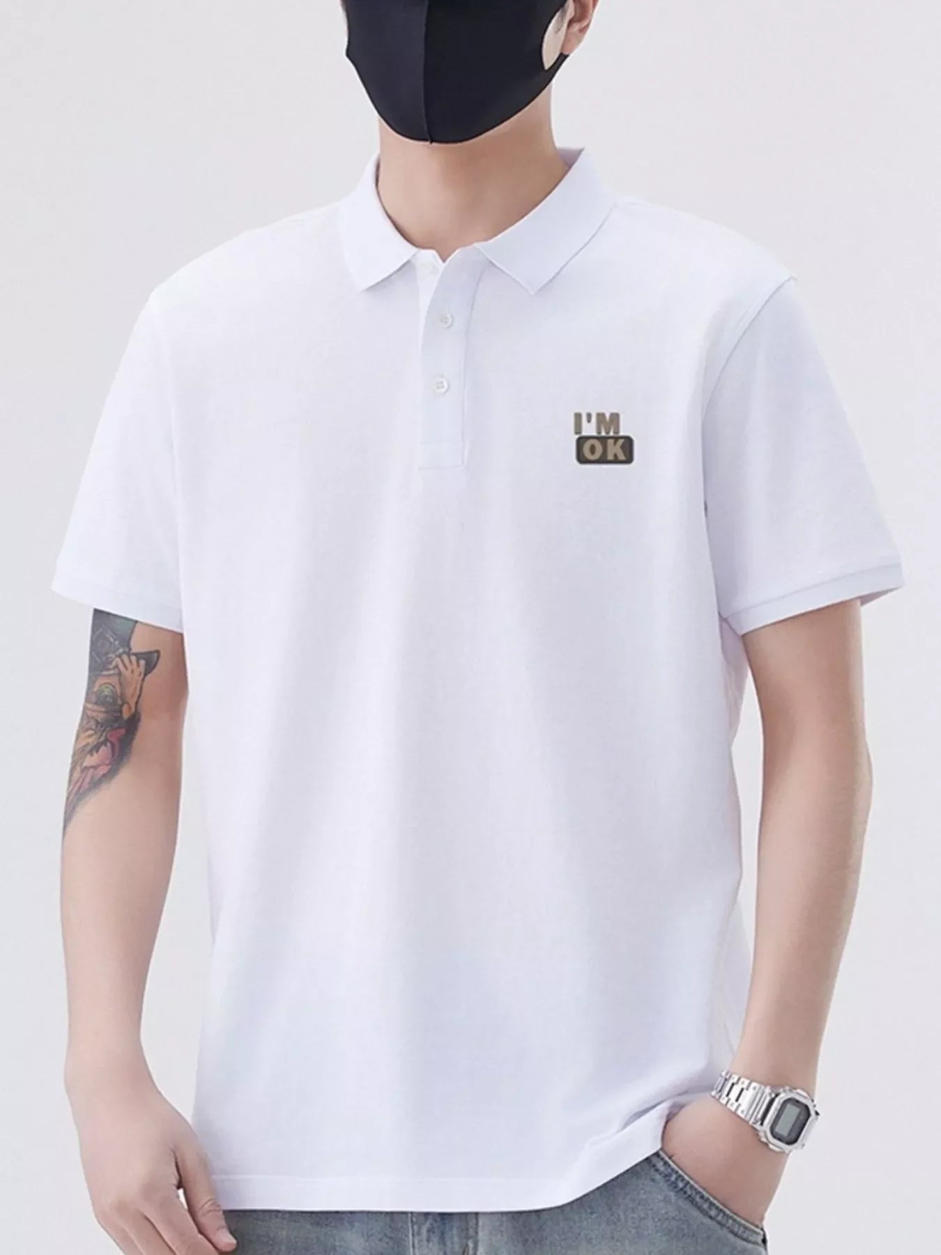 Men's Plus Size Casual Short Sleeve Polo Shirt