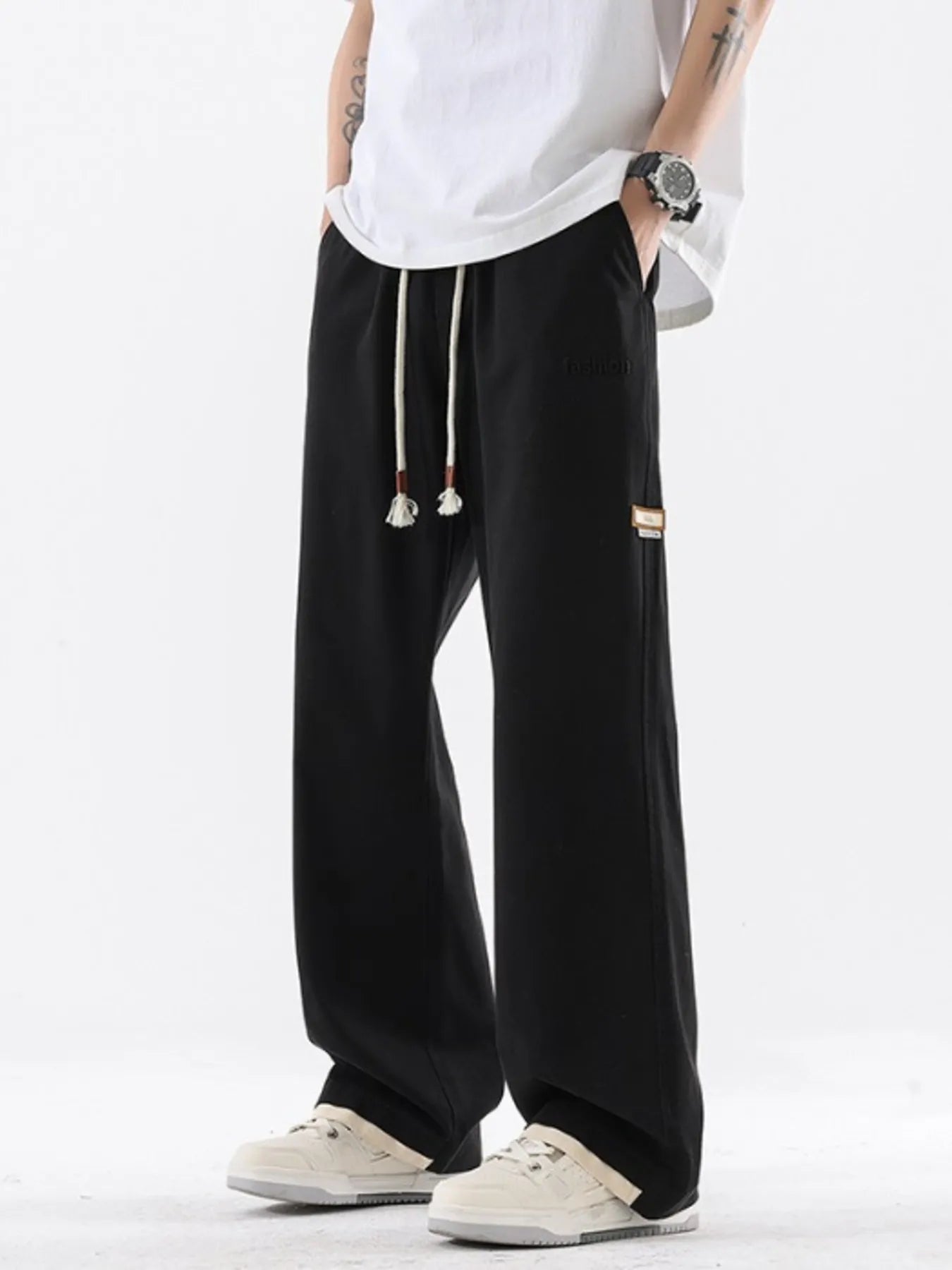 Men's Plus Size Loose Fit Drawstring Casual Pants
