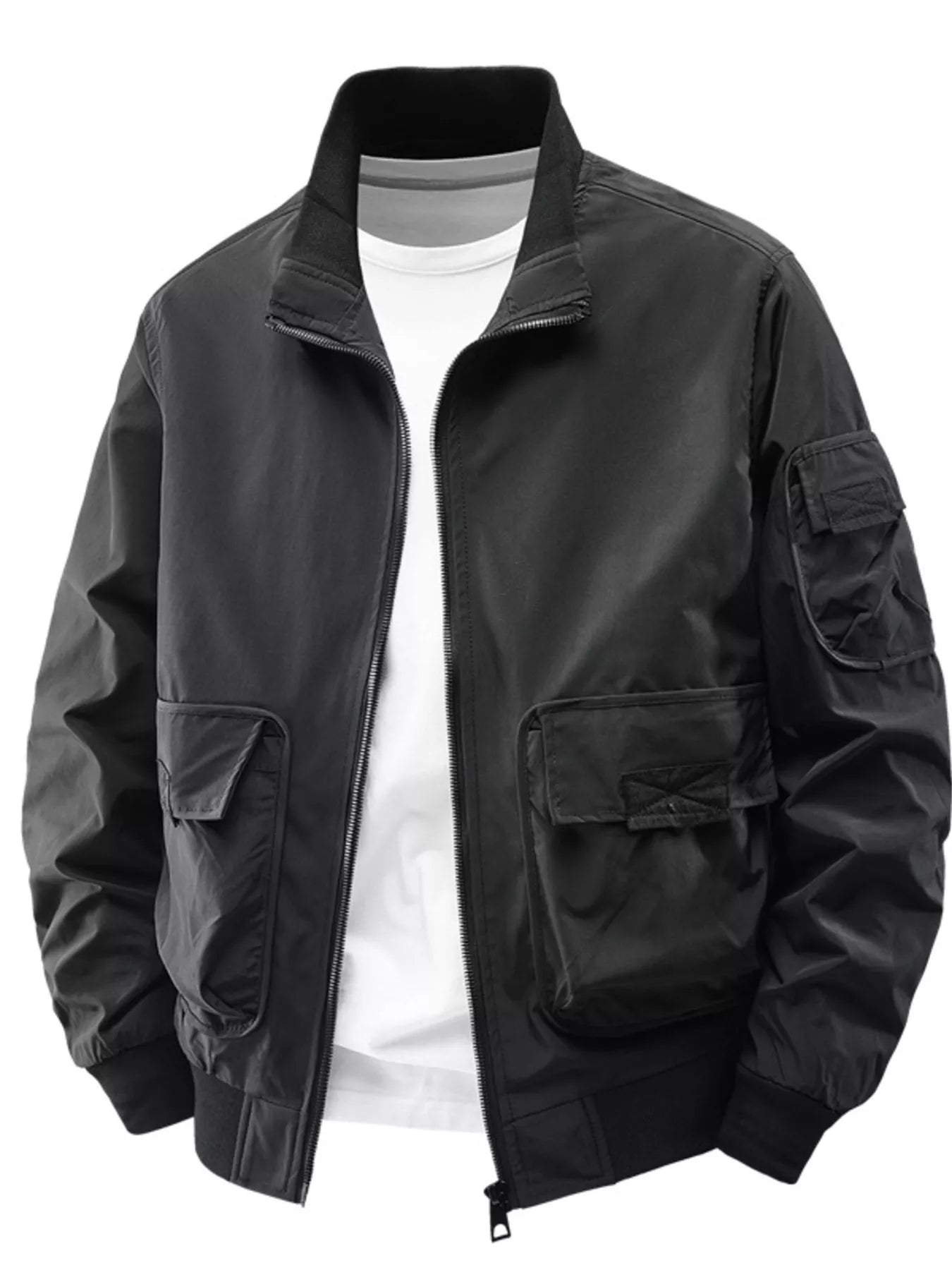 Men's Plus Size Casual Lightweight Bomber Jacket