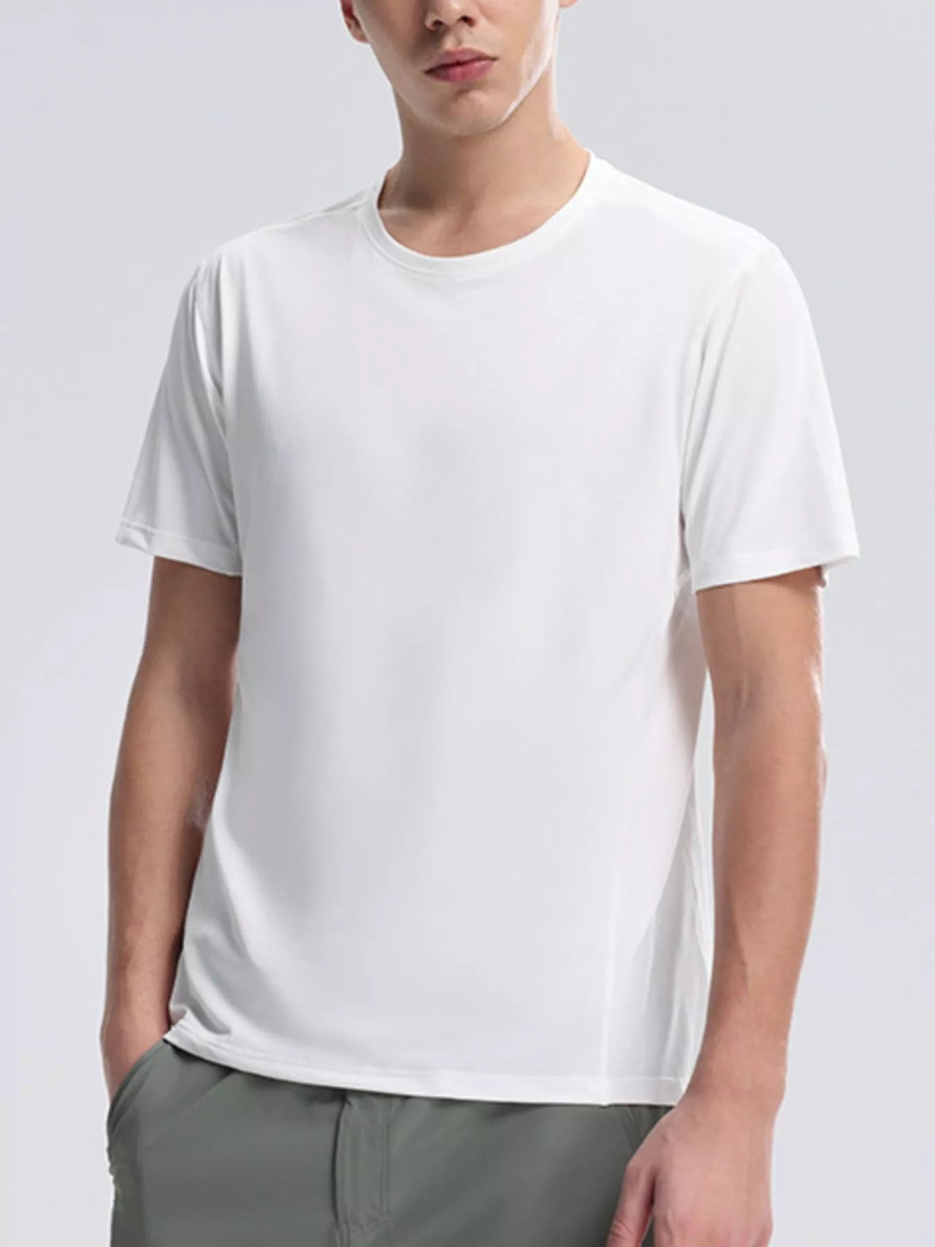 Men's Plus Size Round Neck Quick-Dry T-Shirt