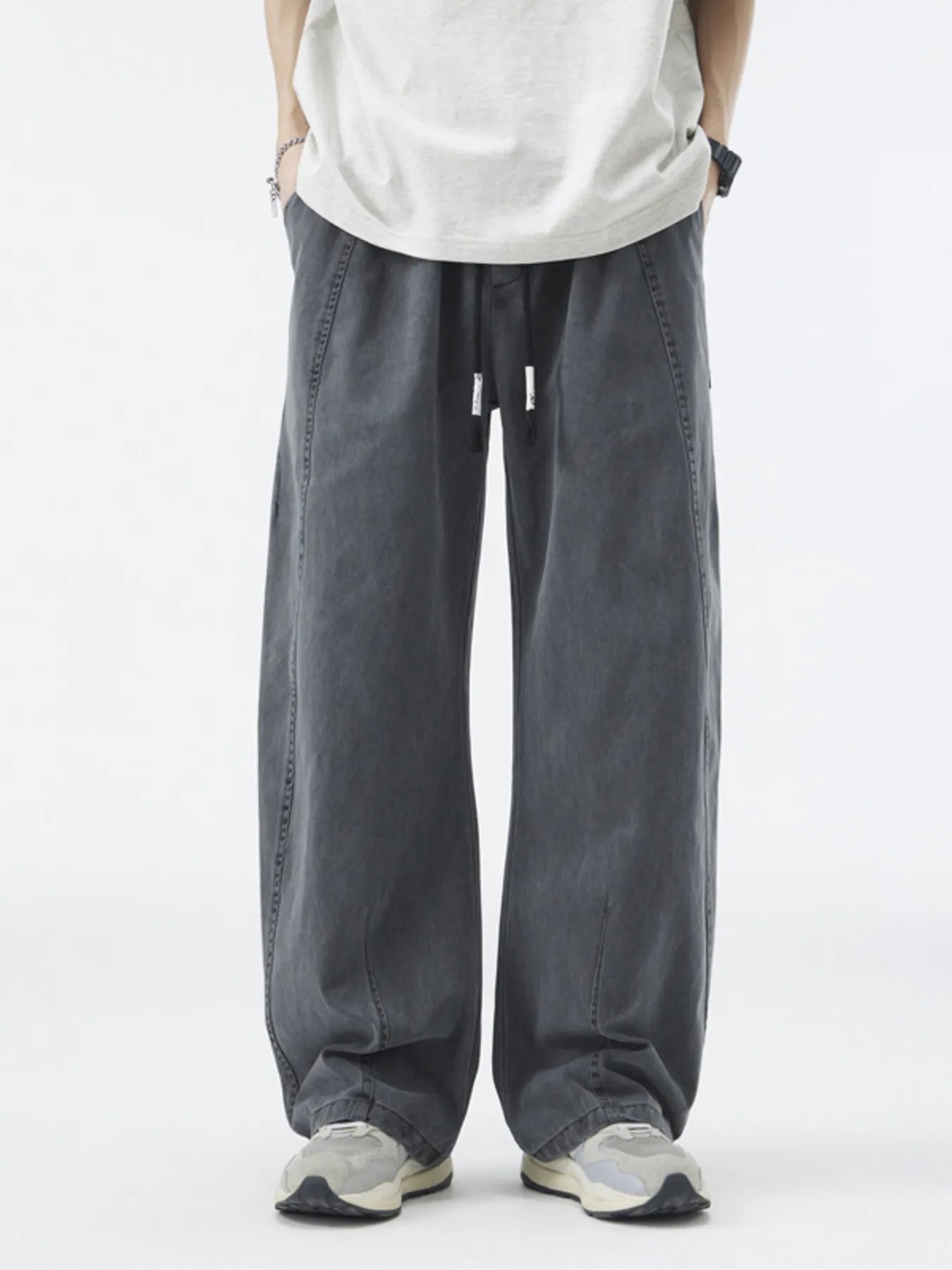 Men's Wash Wide Leg Pants