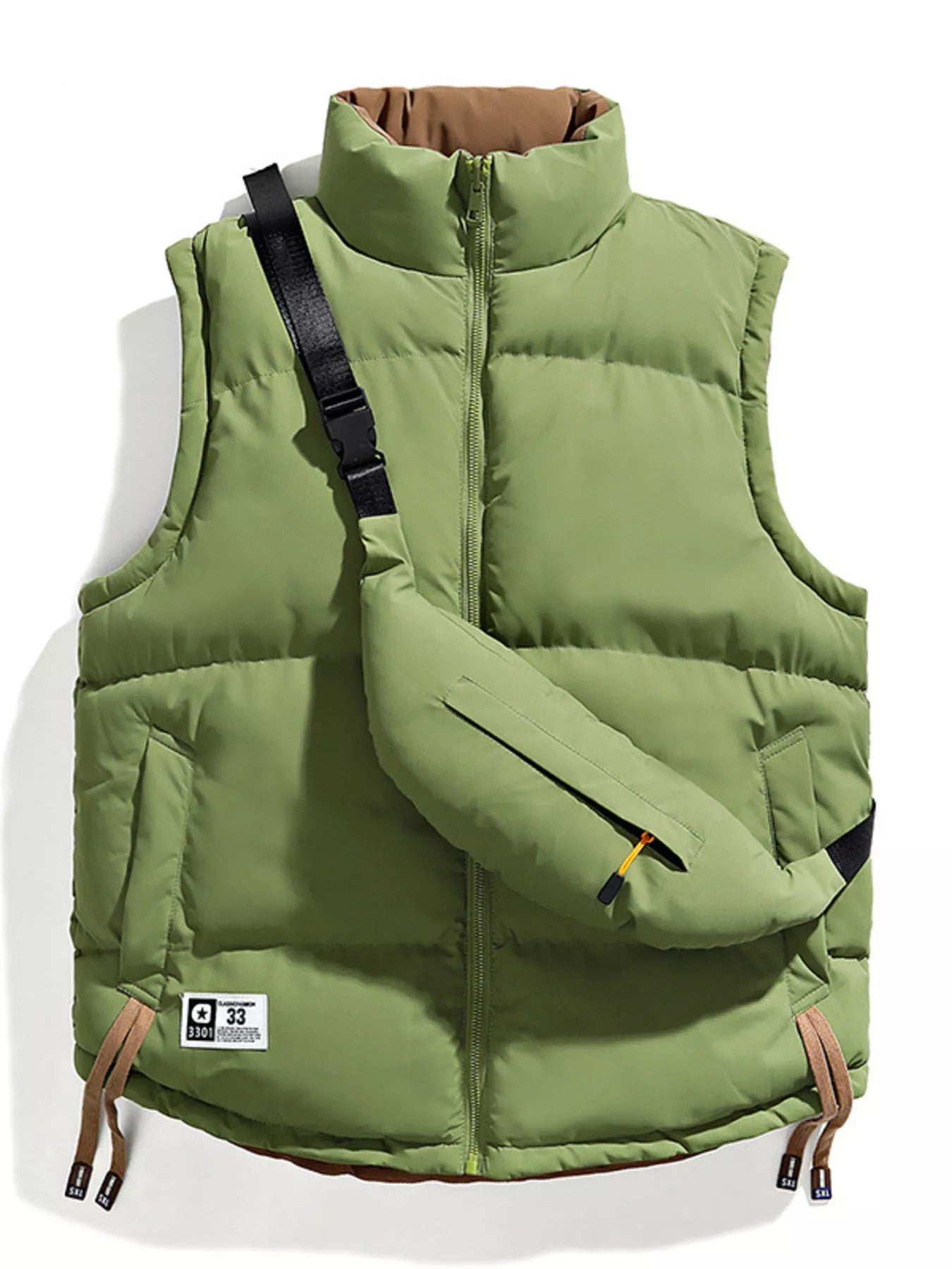 Men's Plus Size Sleeveless Padded Puffer Vest
