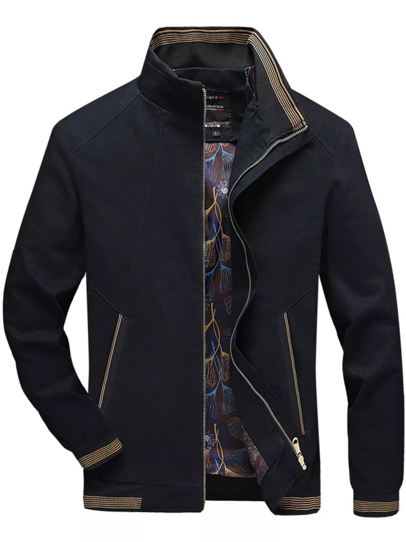 Men's Plus Size Casual Stand Collar Lightweight Jacket